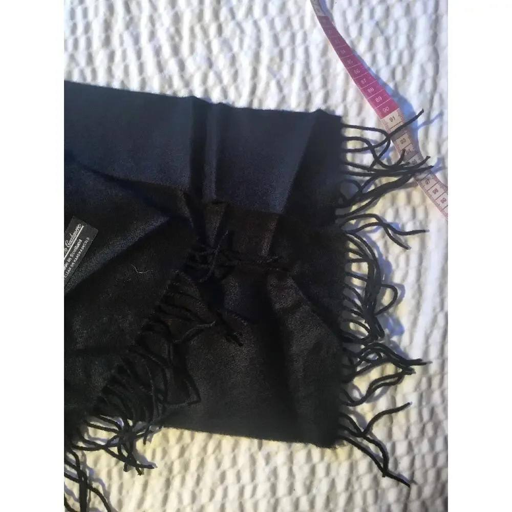 100% cashmere scarf from Scotland- Black- New - Free Shipping